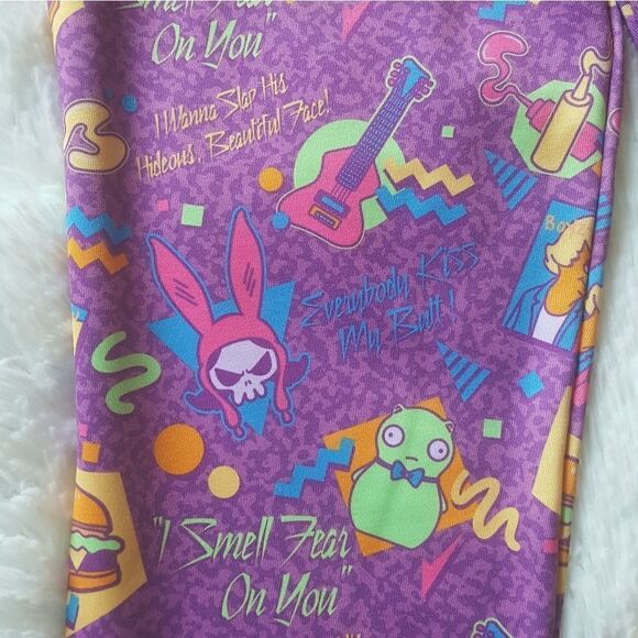 Bobs Burgers Purple Loot Crate Exlusive Leggings Purple Multicolor Size Medium - Picture 4 of 7